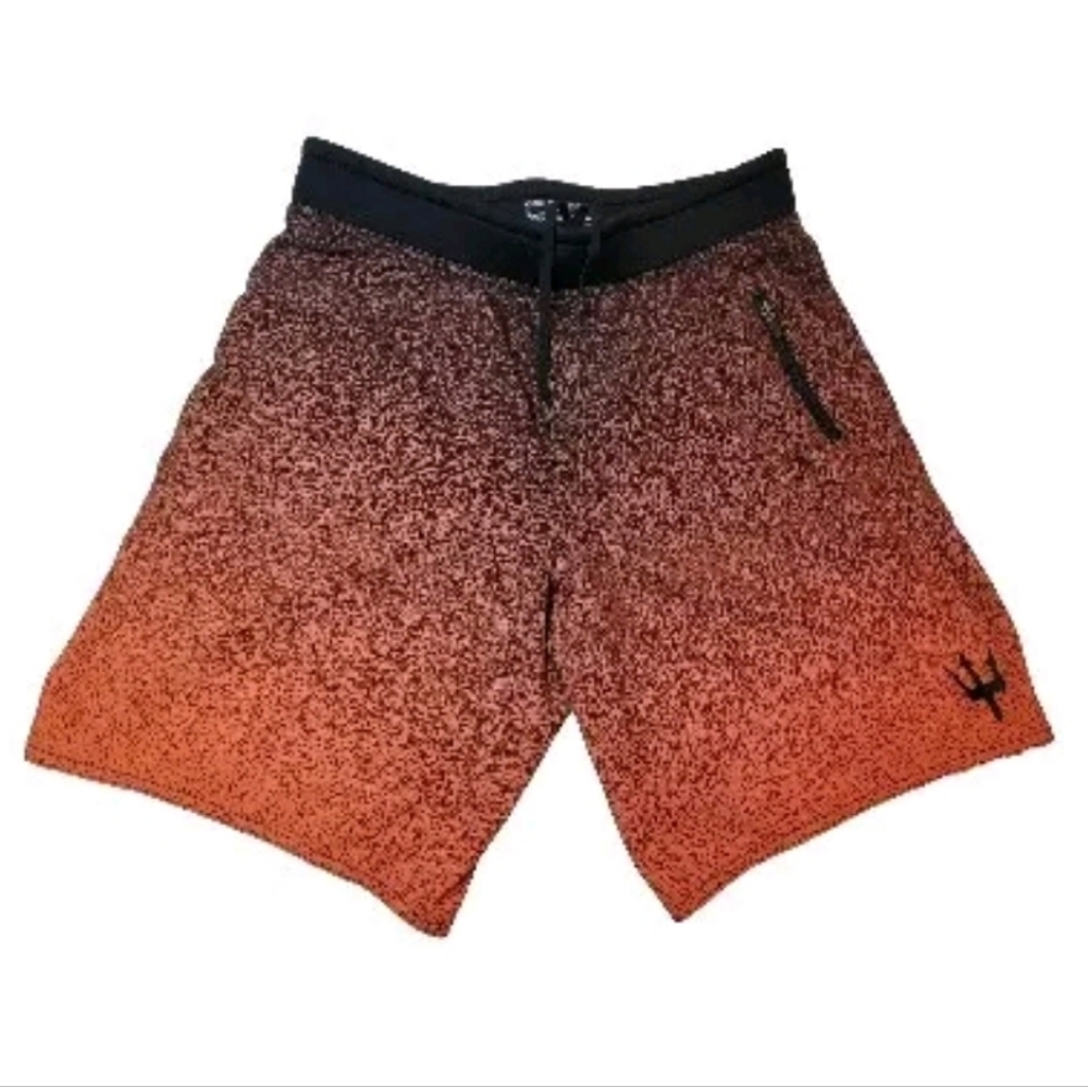 Osklen Men's 32 Board Shorts Swim Trunks Surfing Orange Gradient Aquaflex